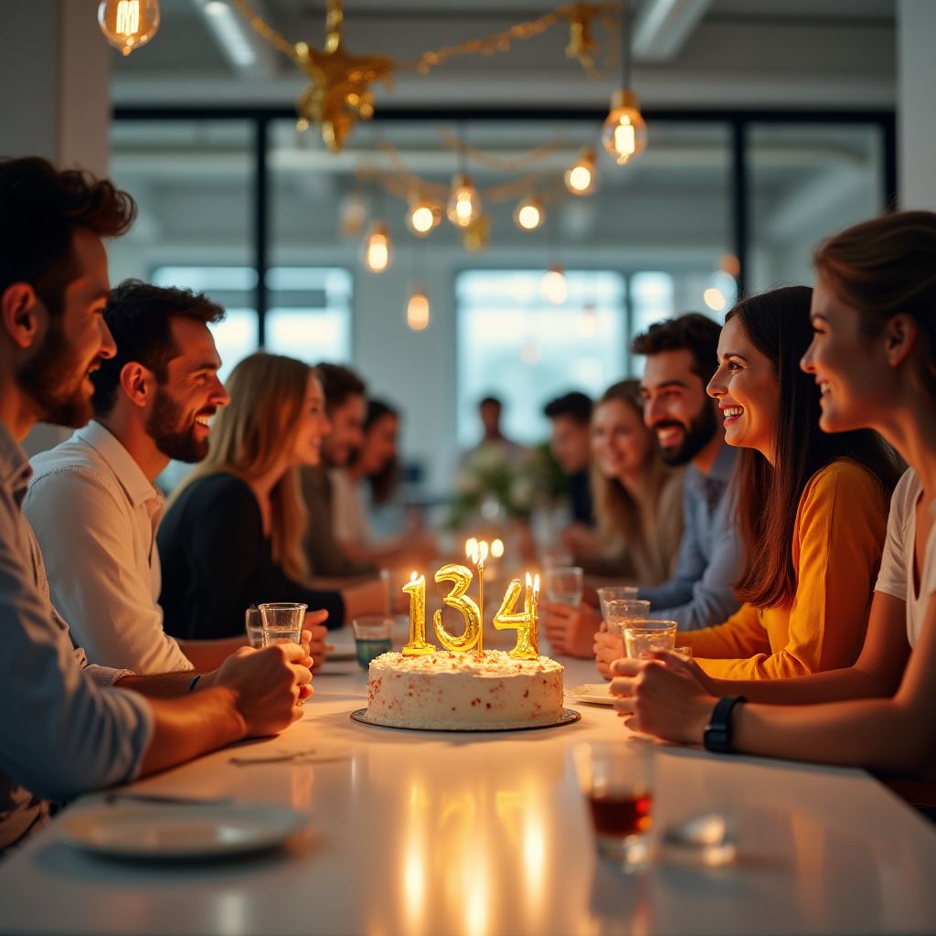 Celebración de aniversario de la empresa